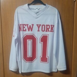White and Red New York Jersey